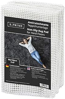 B.PRIME 3x5 feet / 90x150 cm Universal Non-Slip Rug Underlay for Hard Floors.