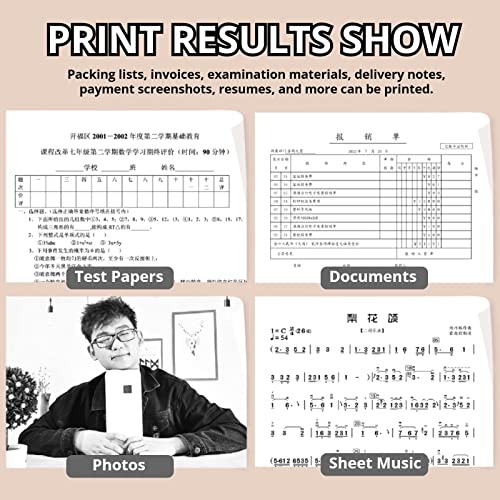 Image of Portable Printers Wireless for Travel, Thermal Tattoo Stencil Printer for Office,Letter Bluetooth Compact Printer for 8.5 inchx11 inch Size