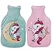 BESLIME Bolsa de Agua Caliente, Bolsa de Agua Caliente Peluche, La Funda de Felpa Desmontable,Diseño Universal, es el Regalo para Familiares Amigos y Colegas 350ML - 2Pcs