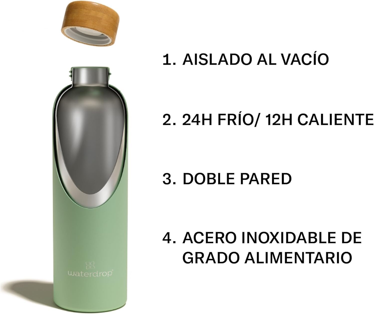Metallic Stainless Steel Insulated Bottle by waterdrop image 4