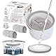 ARSUK Spin Mop Eimer und Bodenreinigungsset | Getrennte Mechanik für sauberes und schmutziges Wasser | 2L Kompaktdesign, 2 Mikrofasertücher, 118cm Edelstahl-Teleskopstiel | Ideal für den Haushalt