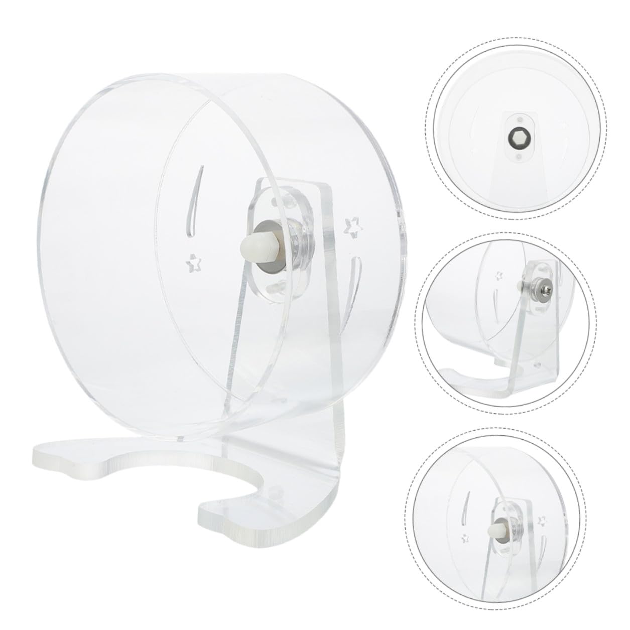 DECHOUS Ruota Silenziosa per Criceti da Ruota di Esercizio Trasparente per Piccoli Animali Domestici Tecnologia Silenziosa per Spazi Tranquilli Design Ergonomico per Movimento Naturale