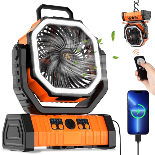 Camping-Fan-Rechargeable-20000mAh-Large-Battery-Powered-Fan-4-Speed-Rechargeable-Fan-Portable-with-Remote-Battery-Operated-Fan-with-LED-Light-and-Hanging-Hook-Cordless-Fan-for-Tent-Picnic-Outdoor