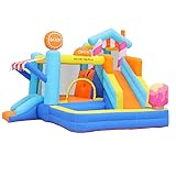 大型 エアー 遊具 トランポリン 大型 遊具 すべり台 テーマ ジャンプ台 ふわふわ遊具 子供用 家庭用 室内 屋外 ブロワー付き すべりだい インフレータブル こどもの日 誕生日プレゼント ギフト 小学生 男の子 女の子 (72010)