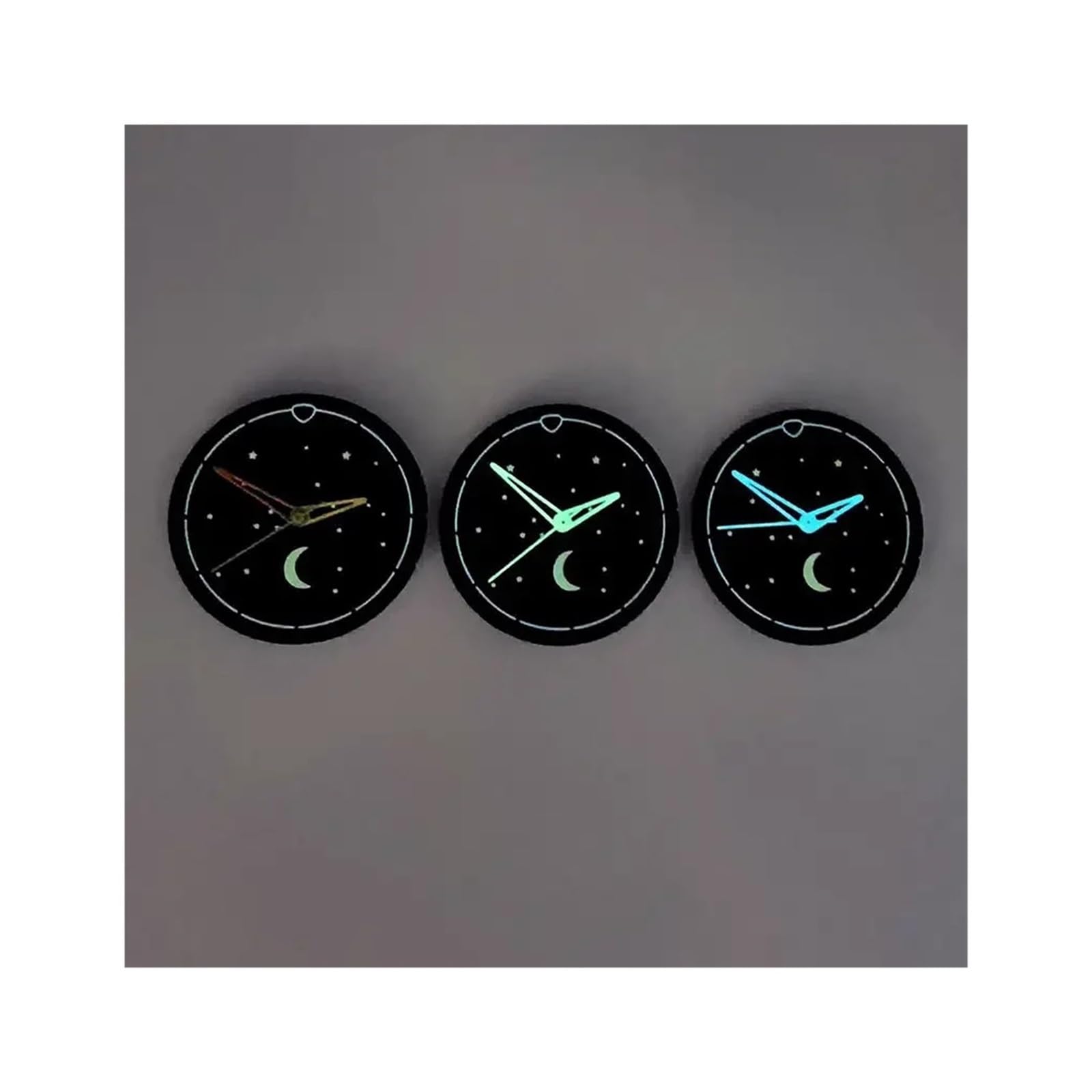 Tarcza NH35 28,5 mm Matowy czarny księżycowy wzór gwiazdy BGW9 C3 Lume Mod Seria Skx007 Tarcza zegarka Brak logo
