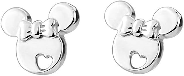 findout 925 sterling silver hollow Mickey Mouse earrings .for women girls .(s1480)