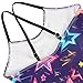 KLL Stars Neon Colorful Fashion Bathing Suit for Girls, 1 Piece Swimming Suits Adjustable Strap Quick-Dry Summer 4T