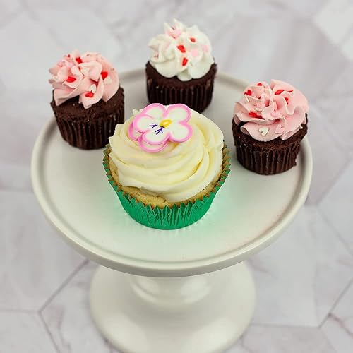 Miniatura 4 de O'Creme Pansy Royal - Flor de azúcar glaseado de 1-14 pulgadas, para decoración de pasteles, decoración para pasteles, decoración de cupcakes,