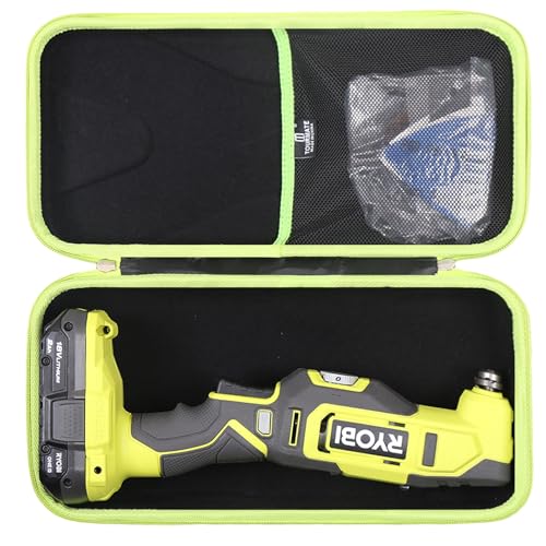 Tourmate Hard Storage Case for Ryobi 18V/PBLMT50B ONE+ HP 18-Volt Multi Tool - Travel Case for Milwaukee 2836-20/2526-20 M12 Multi-Tool(Box for Sale) (Black & Green)