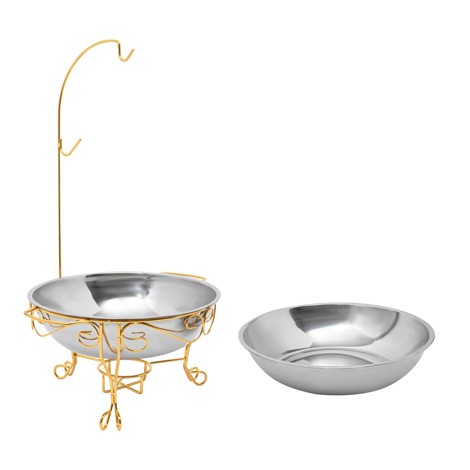 Base rotonda Chafing Dish, in acciaio inox, per case, cucine, ristoranti per feste, alberghi, scuole, food camion, caffetterie, pizzerie, ristoranti per la colazione