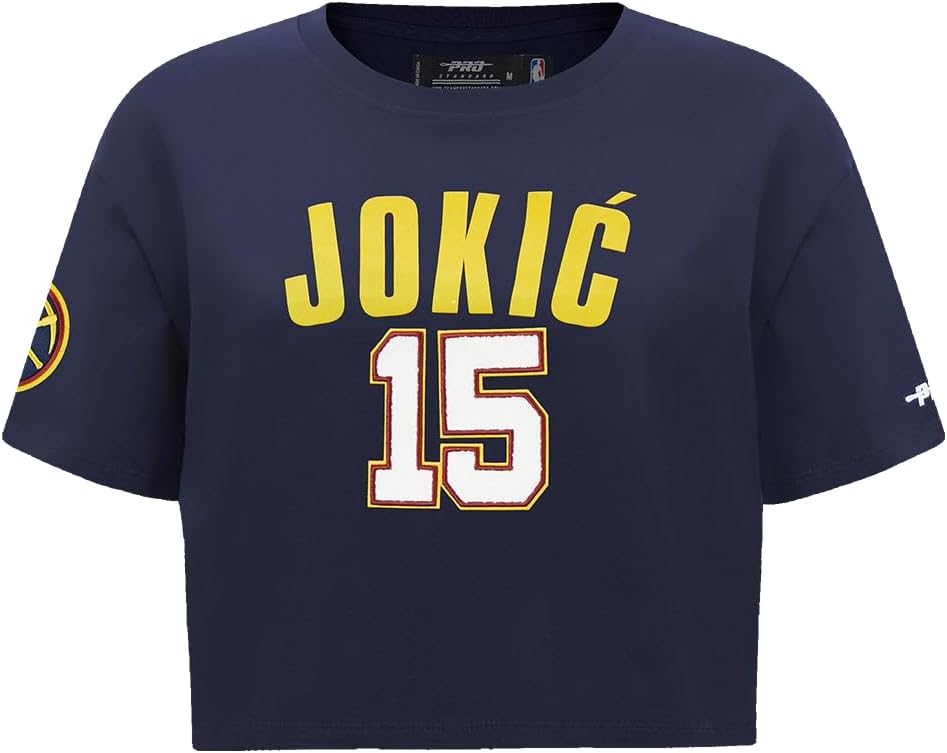 Pro Standard NBA Womens Womens NBA Denver Nuggets Classic Player Cotton Short Sleeve Boxy Tee