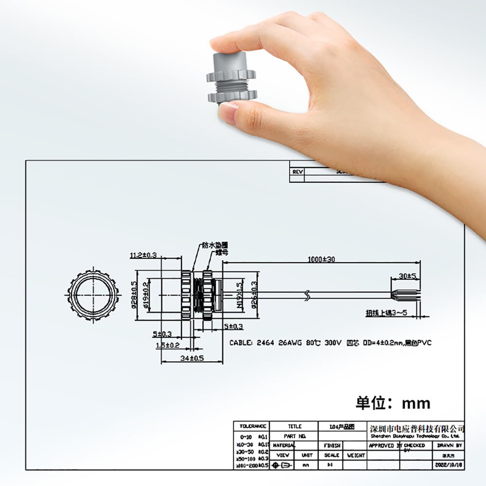 Unterwasser-Hindernisvermeidungssensor, Ultraschall-Unterwasser-Entfernungssensor Schwimmbadroboter Wasserdichter IP68-Erkennungssensor (UART 5-200CM)