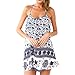 PinRoad Women Ethnic Elephant Print Summer Beach Mini Tank Dresses