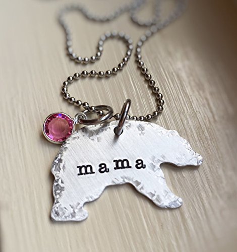 mama bear necklace with cubs
