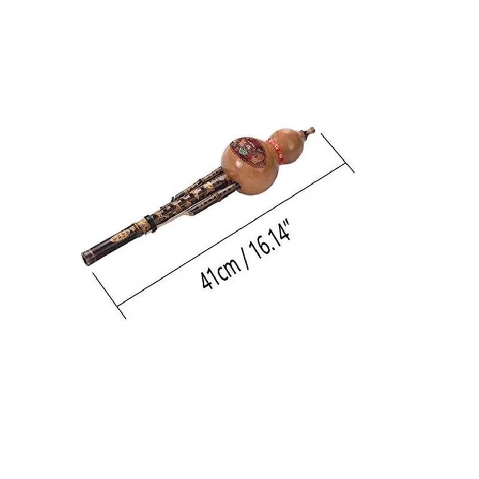Hulusi Pour Les Débutants Flûte Cucurbitacée À Clé C Hulusi Brown Instruments De Musique Traditionnels Chinois