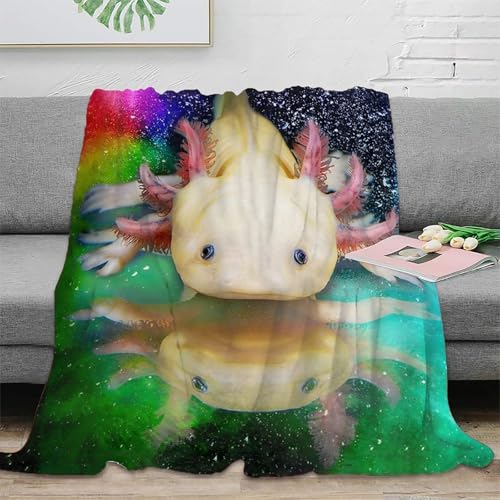 Couverture microfibre axolotl plaid chaud lavable en machine - 2
