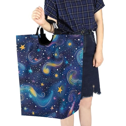 Panier à linge pliable espace lune parfait pour simplifier la routine familiale - 8
