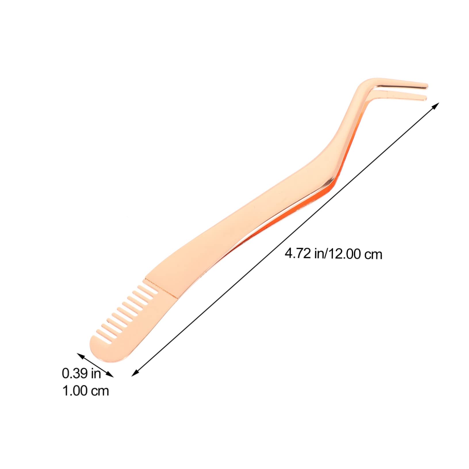 BESTYASH 2 pcs Stainless Steel Lash Extension Tweezers Comb Multi Functional Eyelash Tweezers Applicator for Easy False Eyelash Application and Beauty Tool