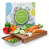 ✅ ANTIBAKTERIELL & 100% NATÜRLICH – Mit dem Schneidebrett aus Bambus wählst du ein FSC zertifiziertes Produkt. Bambus ist von Natur aus antibakteriell und absorbiert nur wenig Flüssigkeit, so können sich keine unangenehmen Gerüche und Flecken bilden!