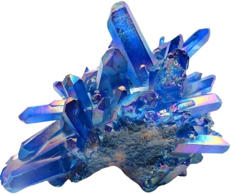 1pc 600-650g Blue Aura Quartz Titanium Crystal Cluster