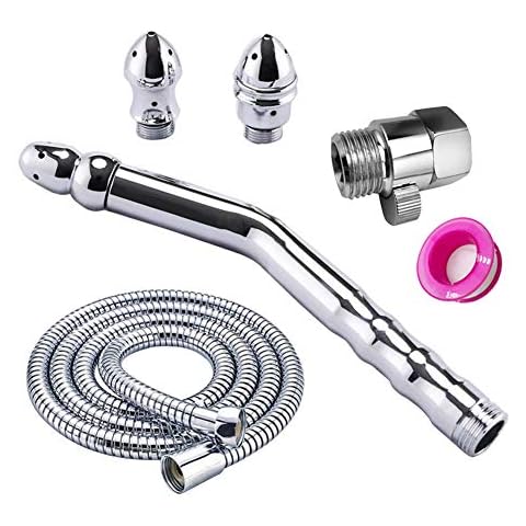 Portable Bathroom Bidet - Curved Cleaner Zinc Alloy Cleansing Tool with 3 Shower Heads,Regulator and 59inch Hose Cover