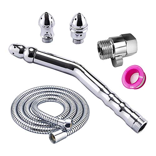Shower System - Shower Attachments Aluminium 3 Shower Head Water Nozzle Rinse Cleaning Kit Cleaner + Velvet Carry Bag by XSEXO - Used condition - CA$23.14