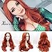 Produktbild Xiweiya Auburn Cooper rote Perücke Synthetische Spitzen Vorderperücke Wavy mit Wärmewiderstand Fiber Drag Queen Long Wavy Red Hair Ersatz Perücke 24 Zoll