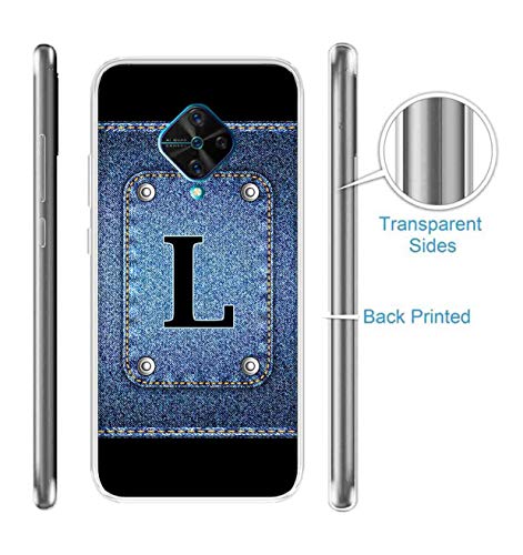 Image of Amazon Brand - Solimo Designer Multicolor Button Jeans Alphabet-L Printed Soft Back Case Mobile Cover for Vivo S1 Pro
