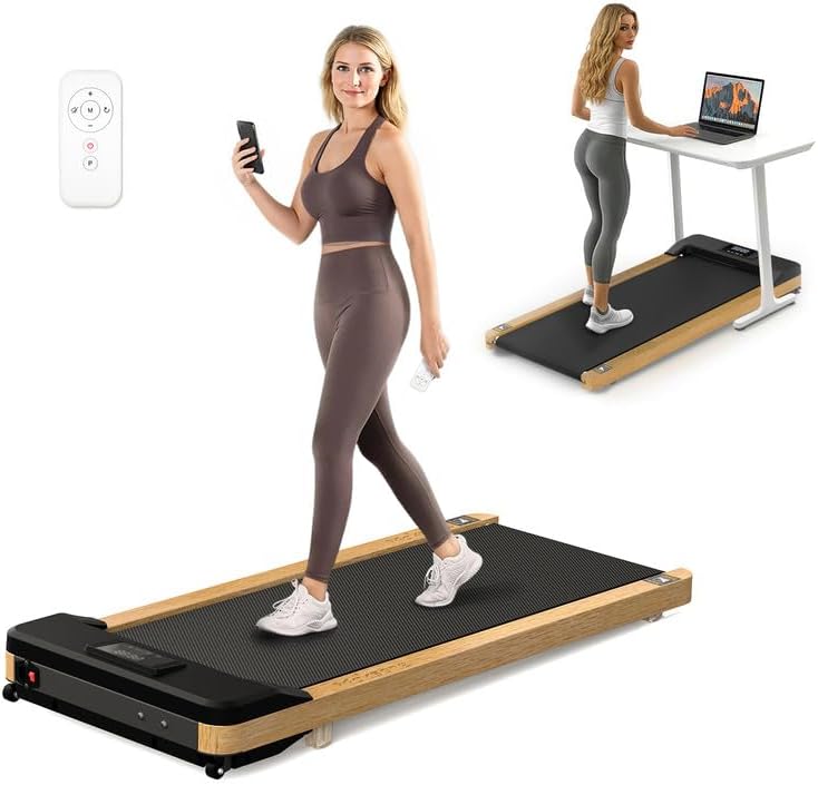 - Under Desk Treadmill, Expert of Wooden Walking Pad, Walking Jogging Machine with Remote Control, Installation-Free…