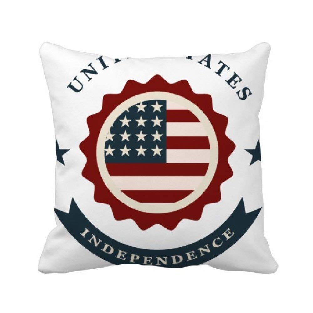 Housse de coussin America USA Shield décorative pour grand canapé salon et fauteuil rétro