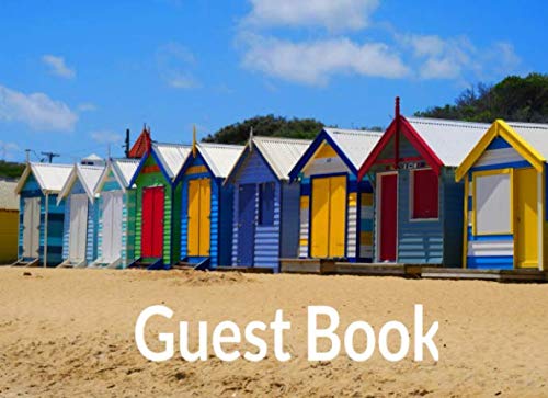 Guest Book: International Unique Beach House Sign In Book For Guests Of Vacation Home Rental At Lake Or Ocean