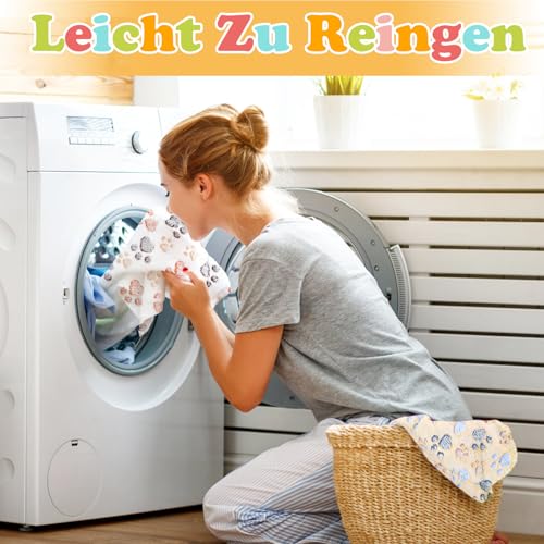 Jokureao 4Stück Kleintier Plüschbett Set, Flauschiges Kleintierbett, Waschbares Plüschbett für Meerschweinchen Kaninchen Hamster, Warme Kuschelmatte für Käfige, Weiche Fleece Decke für Kleintiere
