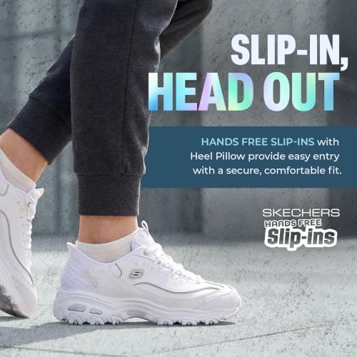 Image of Skechers Women's D'Lites New Scene Sneaker | Hands Free Slip-Ins, Air-Cooled Memory Foam Insole, Cushioned midsole with flexible outsole, Sporty fashion sneaker lace-up