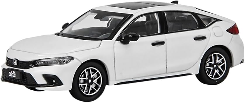 Mini Car Model 143 Scale Honda Civic 2023 Diecast Metal Car Model Toy Hobby Collection Mini Car White