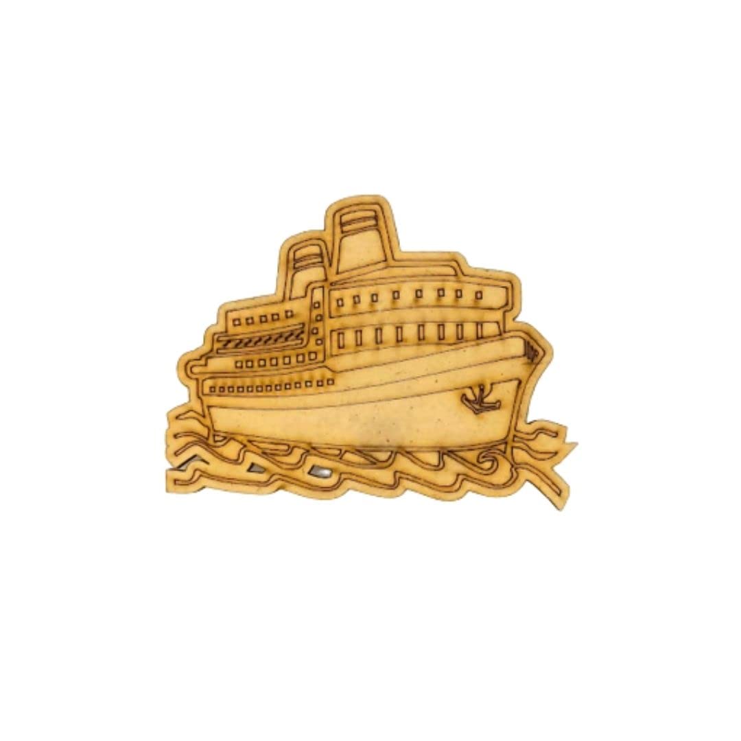 Little Things Cute, MDF Cutouts, Pre Marked MDF Base, Premarked Ship MDF Cutout, Set of 5 for MDF Plains, Magnets, Resin Art Work & Decoration, Craft Activities for Kids Workshop, DIY-image-19