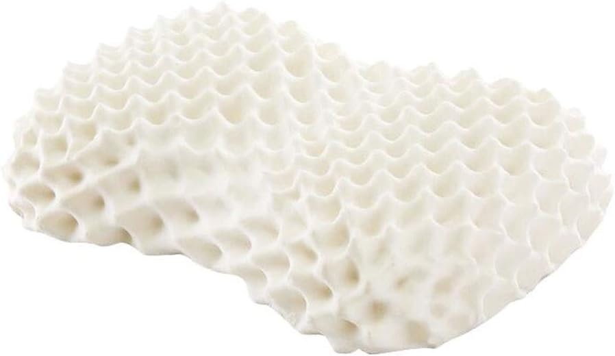 Almohada cervical ergonómica en látex natural produjo apoyo importante, transpirable, antialérgico, revestimiento 100% algodón