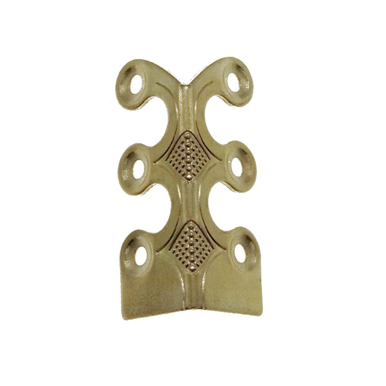 Skirting Board Corner Protectors, Retro Metal Wall Corner Protectors, Brass Skiffers Skirting Protectors, Wooden Case Chest Edge Cover, Vintage Alloy Corner Protector, Hardware Decorative 10Pcs D