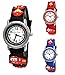 Produktbild Pure Time® Kinder Feuerwehr-Auto 3D Uhr Jungen-Uhr Mädchen-Uhr Armbanduhr Silikon Armband Junge Mädchen Kinderuhr Schwarz Helblau Türkis Blau Rot Orange Grün Sport-Uhr Lern-Uhr