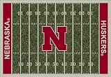 Nebraska College Home Football Field Rug: 5'4"x7'8"