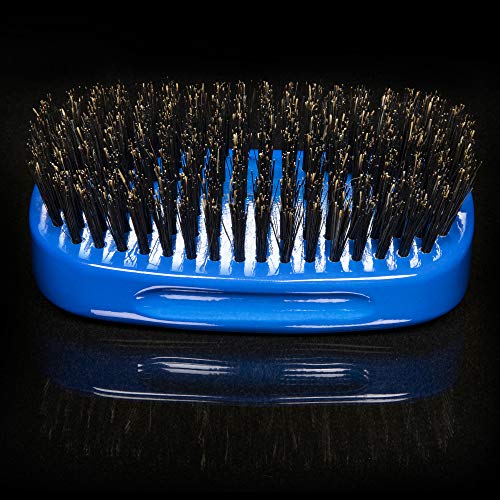 Torino Pro Medium 7 Row Palm Wave Brush - #1890-100% Boar Bristles -Firm Medium Military Hair Brush For Men With Great Pull - Great For Connections And Wolfing - For 360 Waves #TOP2