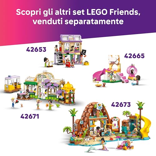 Friends Festa di Compleanno Felina e Casa sull’Albero Giocattolo - Include 2 Mini Bamboline e 5 Gatti, Tavolo Girevole, Pignatta e Accessori per Animali - Regalo per Bambine da 6 Anni - 42666 - Lego - Immagine 6