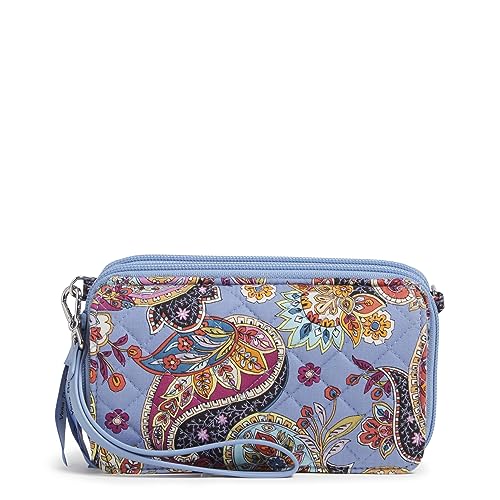 Vera Bradley Cotton All in One Crossbody Purse with RFID Protection