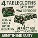 Oojami Pack of 4 Camouflage Plastic Tablecover – 54″ x 108″ Rectangular Camo Tablecloth – Ideal for Outdoor BBQ, Hunting Theme, Military Party & Tailgate