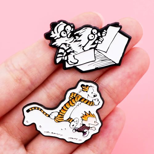 Image of Cute Enamel Pins Cartoon Lapel Pin Brooch Badge for Backpack Jackets Funny Tiger Pins for Gift Anime Enamel Pin for Clothing Hat Decoration