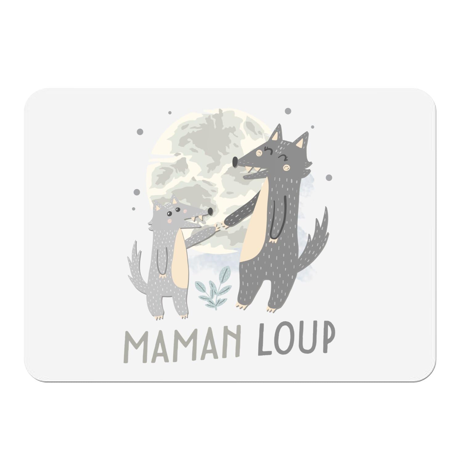 Sets de table en liège de qualité supérieure avec illustration loup