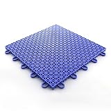 XLIHAWY Plastic Interlocking Modular Flooring Tile, Non-Slip Pool Bathtub Drain Tiles for Flooring, Splicing Modular Cushion Mat for Locker Room Basement (Color : Blue, Size : 80pcs)