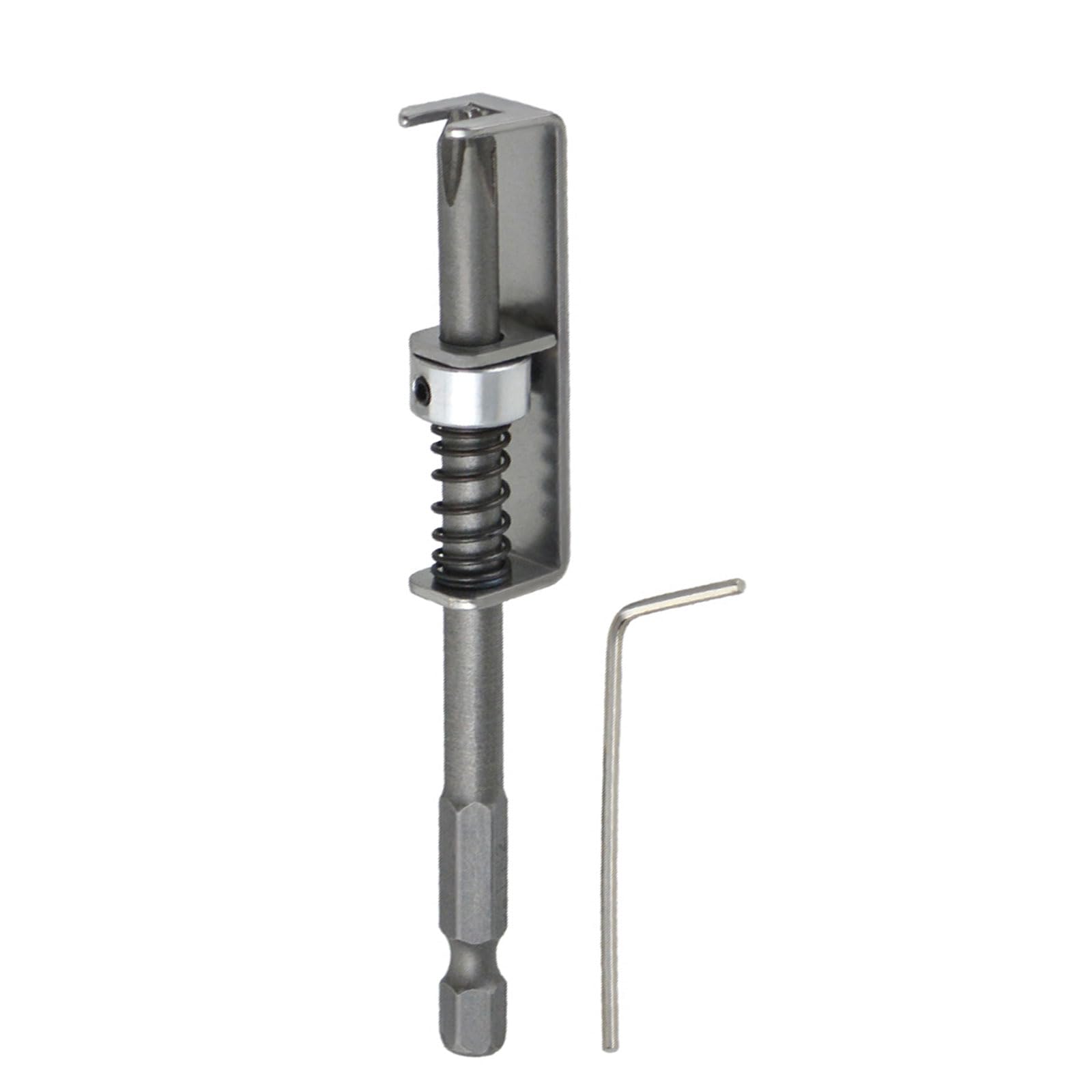 Nvoqilin 1 Piece Loaded Alignment Screwdriver For Woodworking Metalworking With Ergonomic Grip Aluminum Alloy Construction Metalworking Spring Alignment Drill