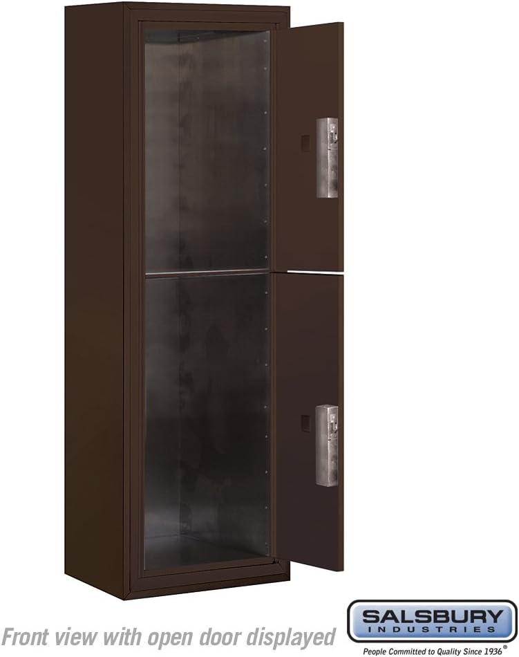 Salsbury Industries 3811S-2PZFP Surface Mounted Horizontal 4C Stand Alone Parcel Locker Mailbox, Bronze