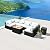 Dineli Patio Furniture Sectional Sofa with Gas Fire Pit Table Outdoor Patio Furniture Sets Propane Fire Pit (Pure White-Rectangular Table)