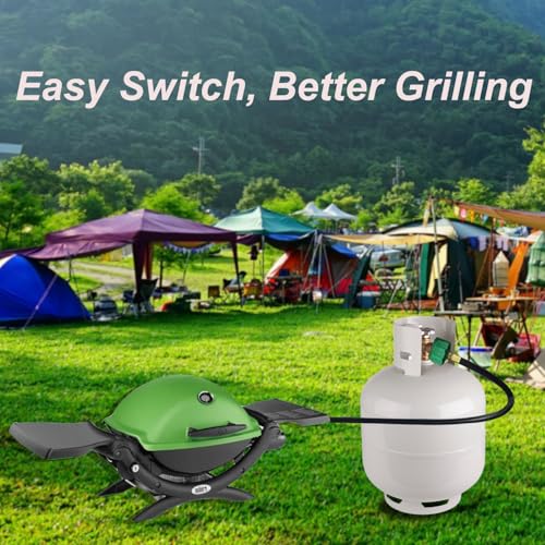 Image of 6FT for Weber Adapter Hose for Weber Q Series, for Weber Traveler Grill Accessories, for Weber Q 1000 1200 2000 2200, 1lb to 20lb Propane Adapter, Use with Grills, Stoves, Lanterns, Heaters